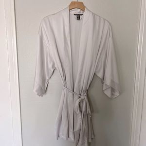 White silk robe